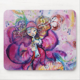 MUSICAL PINK CLOWN MOUSE PAD