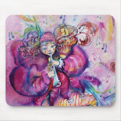 MUSICAL PINK CLOWN MOUSE PAD