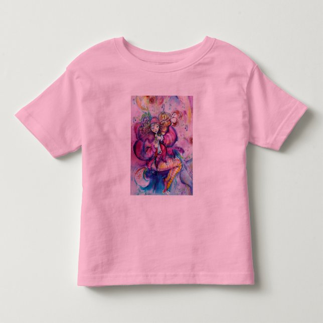 MUSICAL PINK CLOWN TODDLER T-SHIRT (Front)
