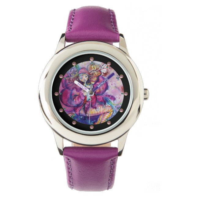 MUSICAL PINK CLOWN WATCH (Front)