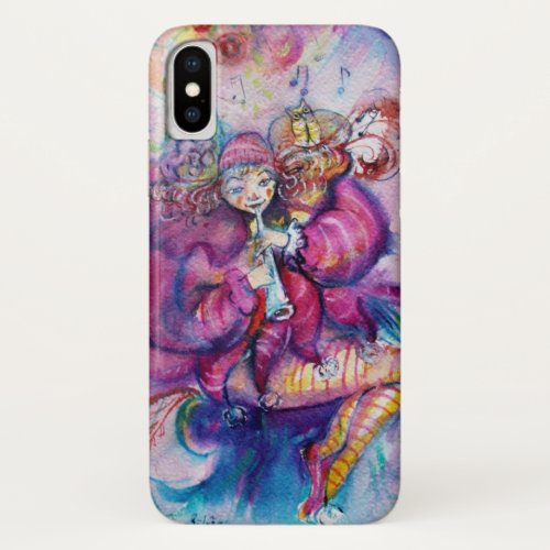 MUSICAL PINK CLOWN WITH OWL iPhone XS CASE