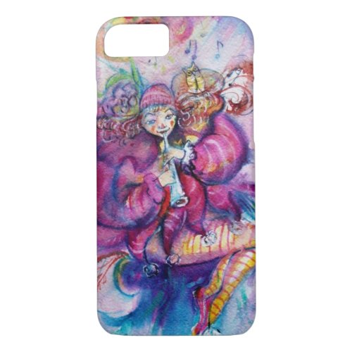 MUSICAL PINK CLOWN WITH OWL iPhone 87 CASE