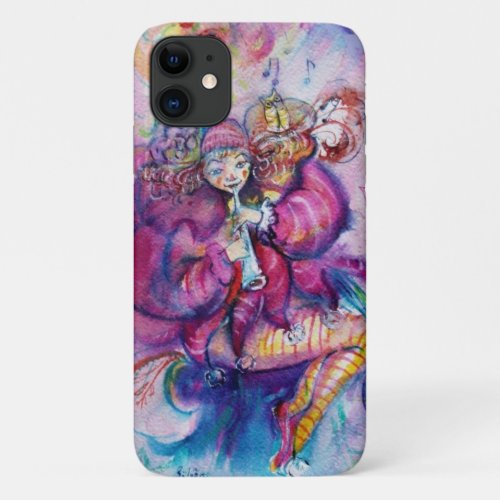 MUSICAL PINK CLOWN WITH OWL iPhone 11 CASE