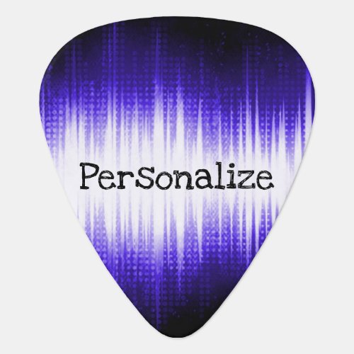 Musical Purple Sound Wave Design _ Guitar  Guitar Pick