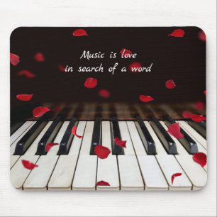 Musical Quote on Piano Keys Mouse Pad