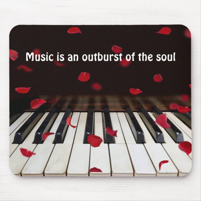 Musical Quote on Piano Keys Mouse Pad (Front)