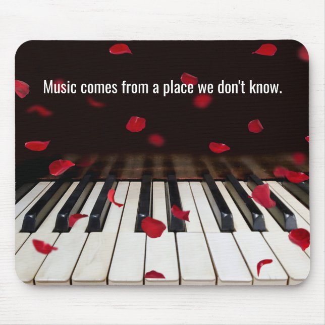 Musical Quote on Piano Keys Mouse Pad (Front)