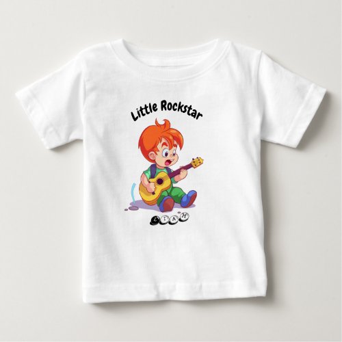 Musical Redhead Baby Art Baby T_Shirt