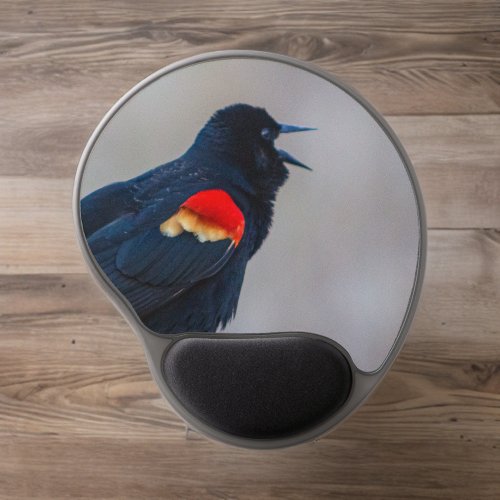 Musical Redwing Blackbird in a Marsh Gel Mouse Pad