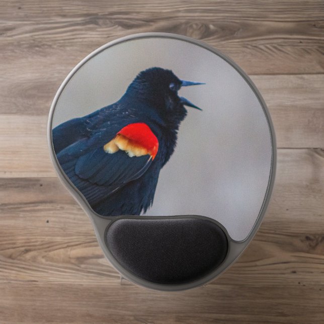 Musical Redwing Blackbird in a Marsh Gel Mouse Pad (Creator Uploaded)