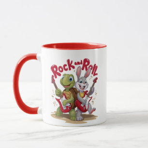 Musical Reptile and Hare Rock Out Roll Mug