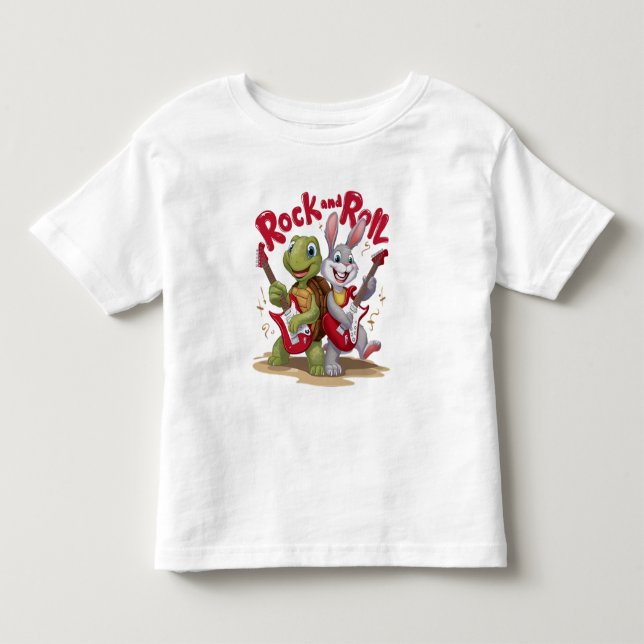 Musical Reptile and Hare Rock Out Roll Toddler T-shirt (Front)