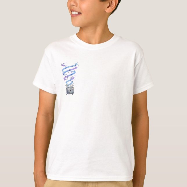 Musical Robot DJ Magic Kids T-Shirt (Front)