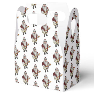 Musical Santa Claus Loves To Play Banjo Favor Boxes