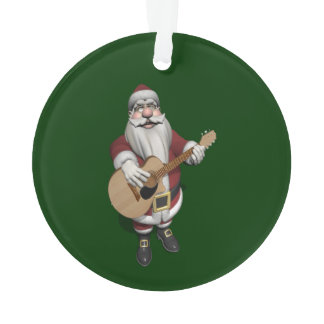 Musical Santa Claus Playing Christmas Songs Ornament