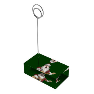 Musical Santa Claus Playing Christmas Songs Place Card Holder