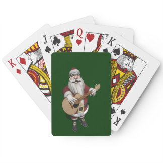 Musical Santa Claus Playing Christmas Songs Poker Cards