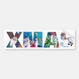MUSICAL SANTA XMAS PARTY / PENGUIN'S SERENADE BUMPER STICKER