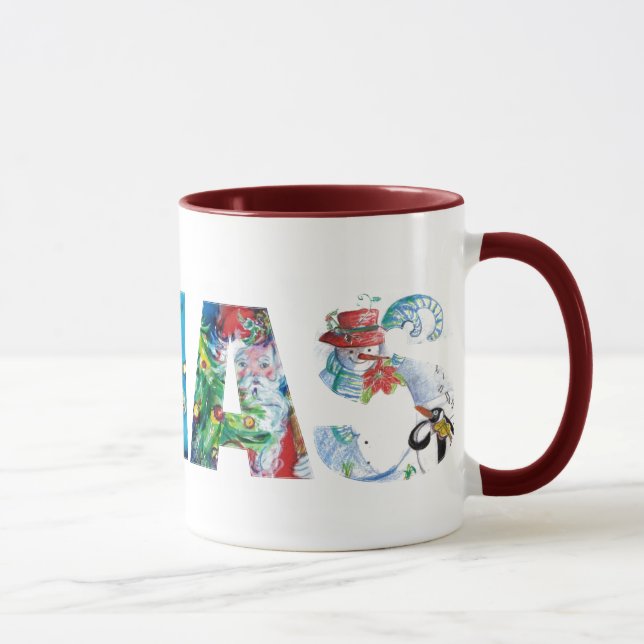 MUSICAL SANTA  XMAS PARTY / PENGUIN'S SERENADE MUG (Right)
