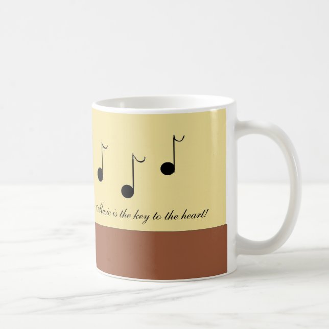 Musical Sayings Key to the Heart Coffee Mug (Right)