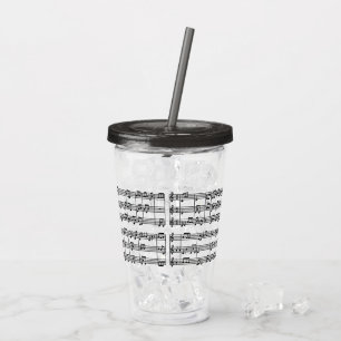 Musical Score Acrylic Tumblers