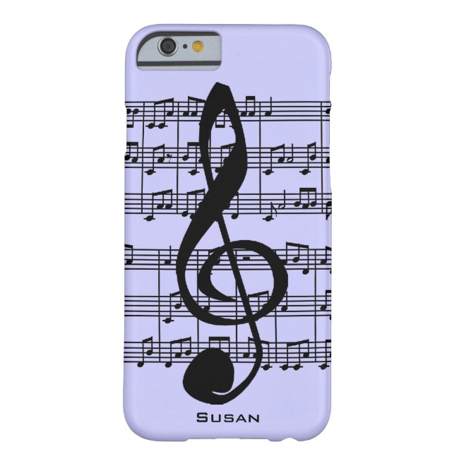 Musical Score and Treble Clef iPhone 6 Case