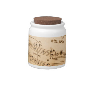 Musical Score Candy Jar