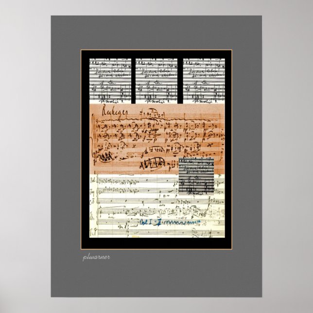 Musical Score Collage Poster (Front)