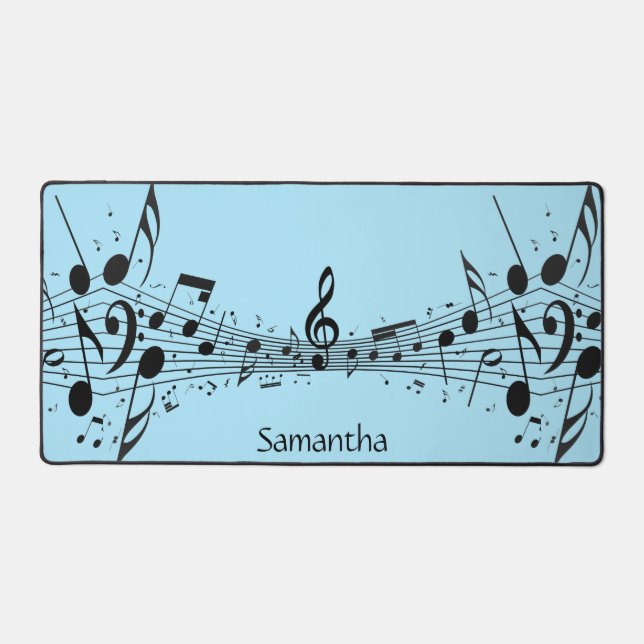 Musical Score Design Desk Mat (Front)