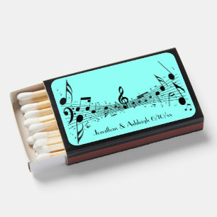 Musical Score Design Matchbox Favor Matchboxes