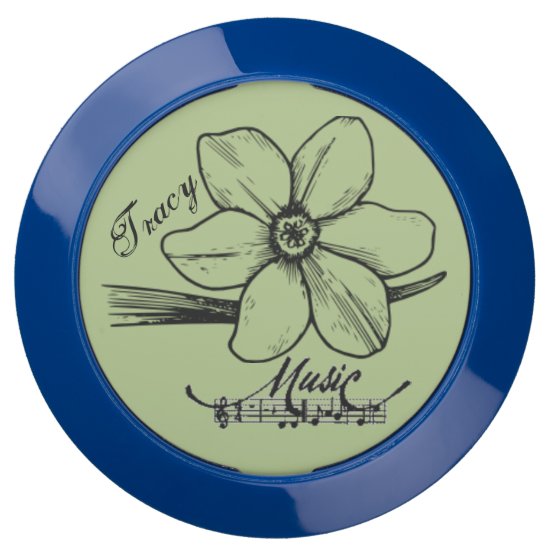 Musical Score Dogwood flower with Name Chargehub