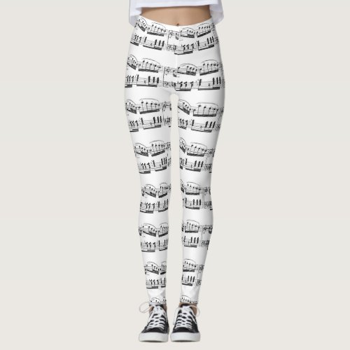 Musical Score Leggings