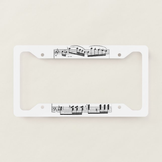 Musical Score License Plate Frame (Front)