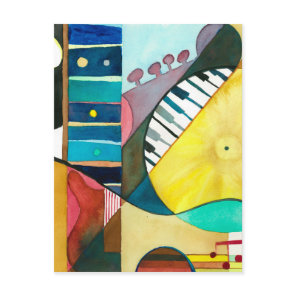 Musical Series - Guitar Tracks Postcard