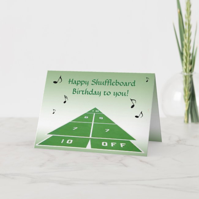 Musical Shuffleboard Birthday Card