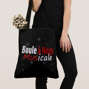 Musical Snow Globe Tote Bag