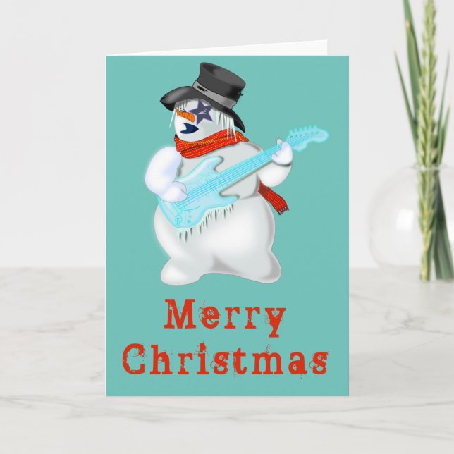 Musical Snowman Christmas Card (Front)