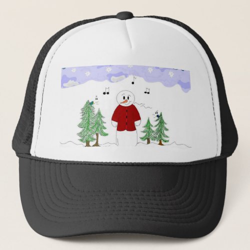Musical Snowman Trucker Hat