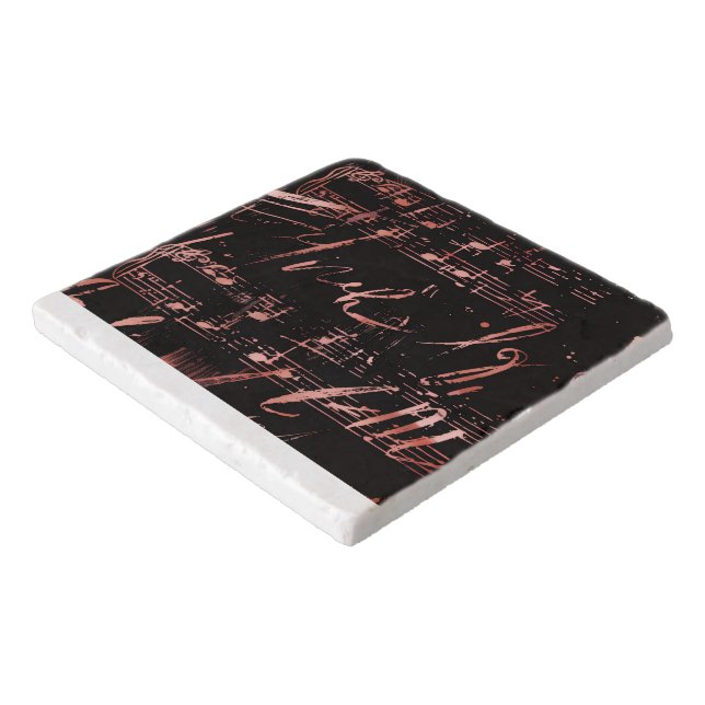 Musical Sound of Rose Gold  Marble Trivet (Corner)
