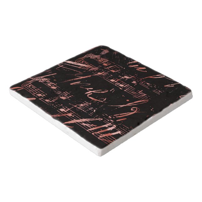 Musical Sound of Rose Gold  Marble Trivet (Corner)