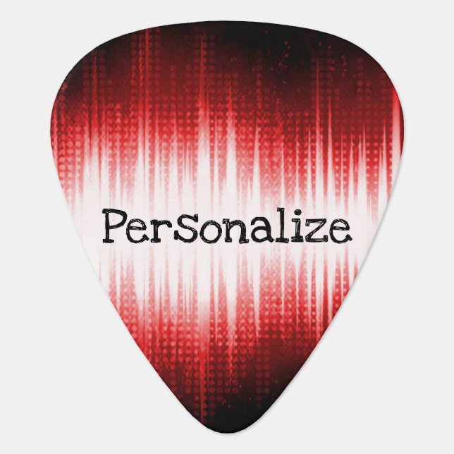 Musical Sound Wave Design - Guitar 🎸 Guitar Pick (Front)