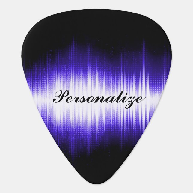 Musical Sound Wave Design 🎸 Guitar Pick (Front)