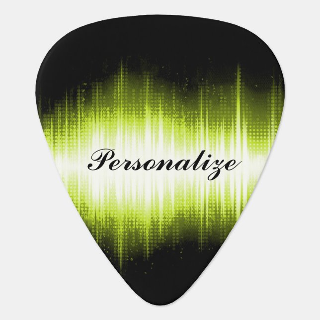 Musical Sound Wave Design Guitar Pick (Front)