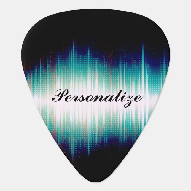 Musical Sound Wave Design 🎸 Guitar Pick (Front)