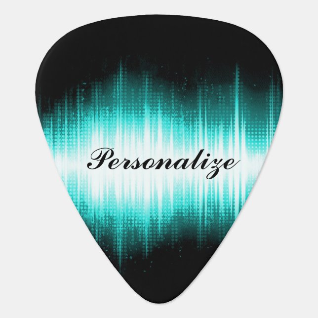Musical Sound Wave Design Guitar Pick (Front)