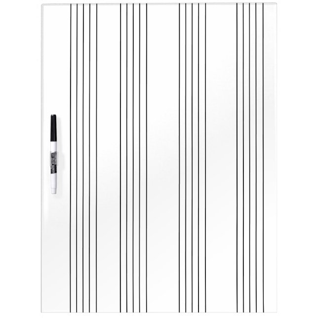 Musical Staff 4 Blank Empty Staves   Dry Erase Board (Front)