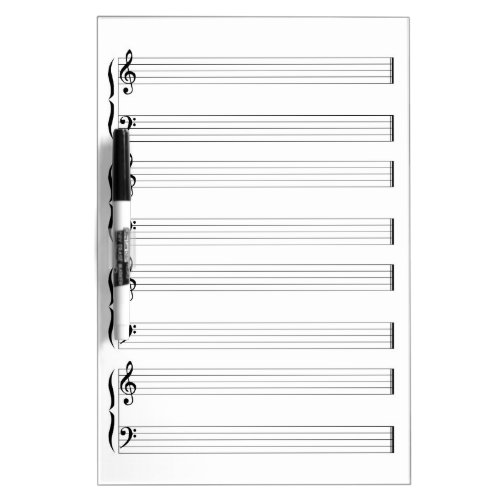 Musical Staff and Staves Dry_Erase Board