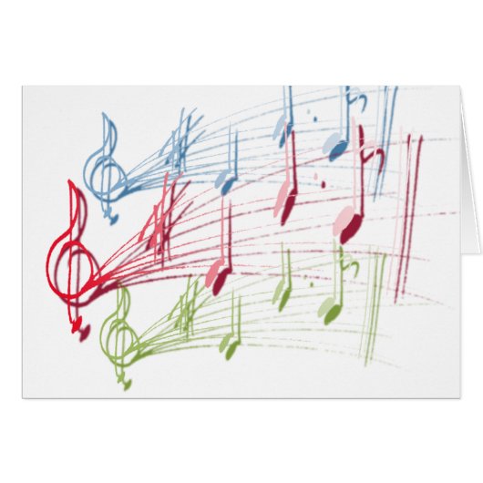 Musical Staff Cards (Front Horizontal)