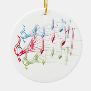 Musical Staff Ceramic Ornament