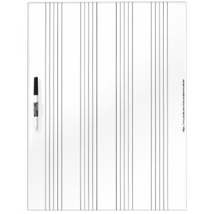 Musical Staff System (with 4 Blank Empty Staves) D Dry Erase Board